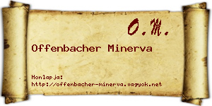 Offenbacher Minerva névjegykártya